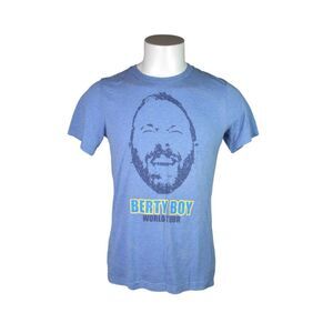 Bert Kreischer Berty Boy World Tour Short Sleeve T Shirt Blue Medium